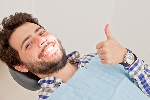 male patient at the dentist