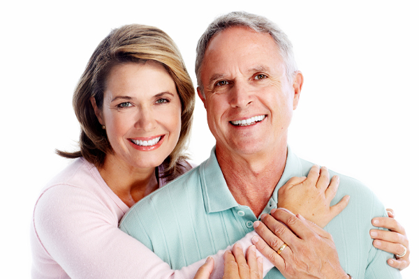 Senior couple smiling