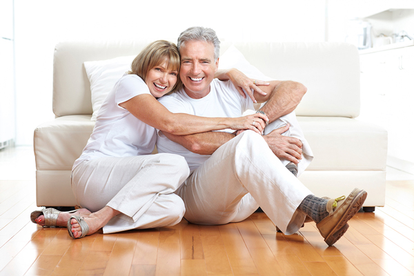 smiling senior couple