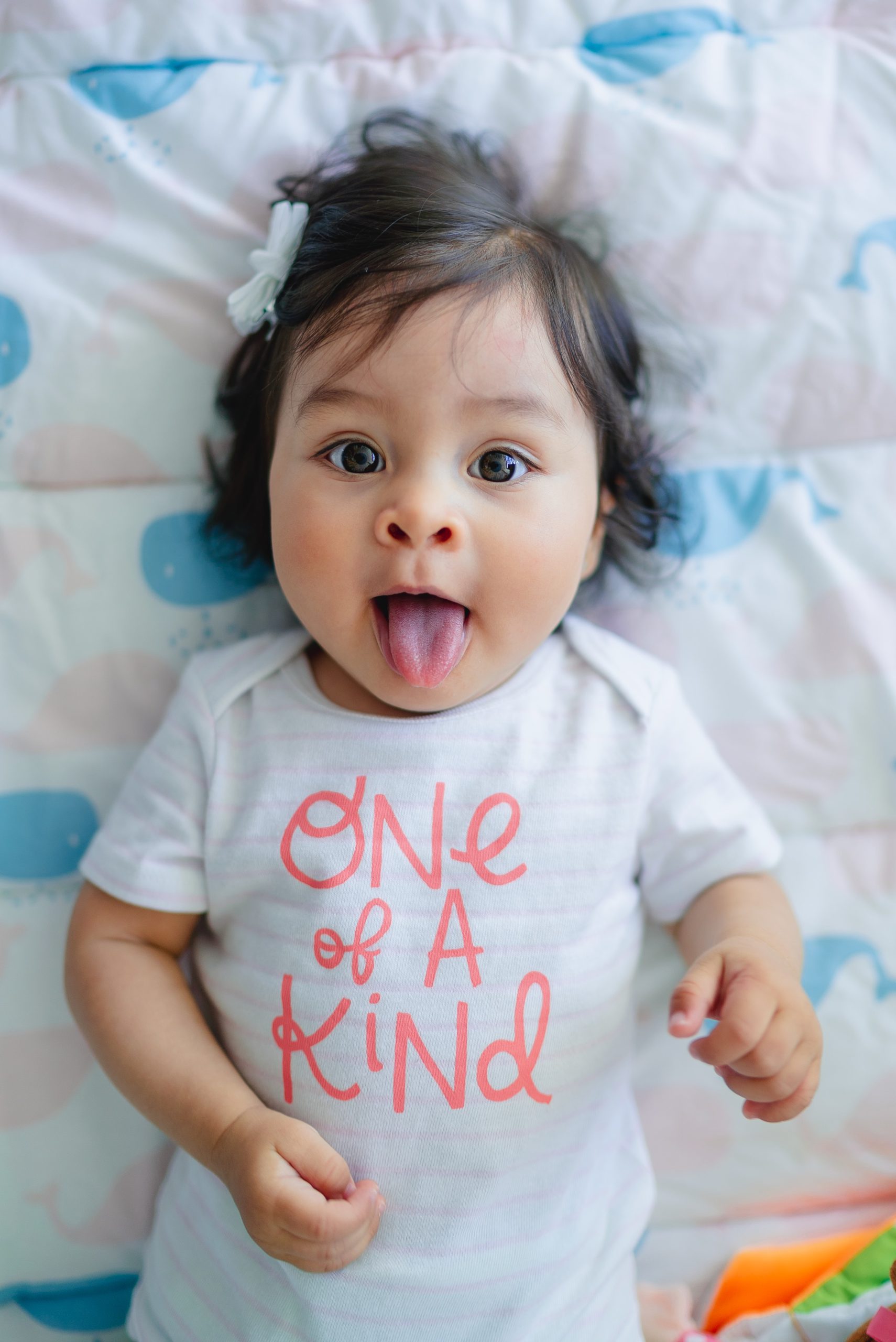 A baby with tongue tie